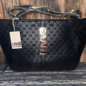 Cavalli Class Extra Large Tote with Embossed Logo on the bag